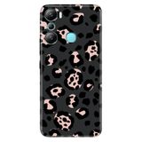 Senada Infinix Hot 20İ İle Uyumlu Kılıf Silikon Desenli Resimli Uv Kapak Leopar