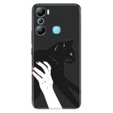 Senada Infinix Hot 20İ İle Uyumlu Kılıf Silikon Desenli Resimli Uv Kapak Sanat Kedi