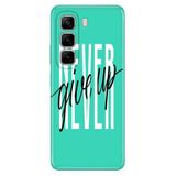 Senada Infinix Hot 50 4G ile Uyumlu Kılıf Kamera Korumalı Silikon Desenli Asla Pes Etme