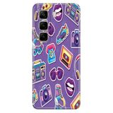 Senada Infinix Hot 50 Pro 4G / 4.5G ile Uyumlu Kılıf Camera Korumalı Silikon Desenli 90'lar Sticker