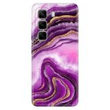 Senada Infinix Hot 50 Pro 4G / 4.5G ile Uyumlu Kılıf Camera Korumalı Silikon Desenli Pembe Ametist