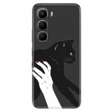 Senada İnfinix Hot 60 X6726 ile Uyumlu Kılıf Dekoratif Silikon Baskılı Kapak Sanat Kedi