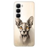 Senada İnfinix Hot 60 X6726 ile Uyumlu Kılıf Dekoratif Silikon Baskılı Kapak Sfenks Kedi