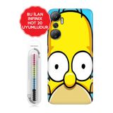Senada Infinix Hot 8 9 10 11S 12 20 30İ 40 40İ Uyumlu Pro Play İle Uyumlu Kılıf Class Esnek Case Simpsonkarakter Face