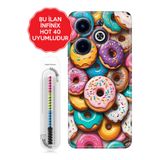 Senada Infinix Hot 8 9 10 11S 12 20 30İ 40 40İ Uyumlu Pro Play İle Uyumlu Kılıf Dekore Şekilli Donut Cenneti