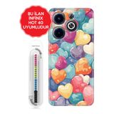 Senada Infinix Hot 8 9 10 11S 12 20 30İ 40 40İ Uyumlu Pro Play İle Uyumlu Kılıf Dekore Şekilli Heart Pattern