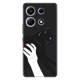 Senada Infinix Note 30 İle Uyumlu Kılıf Silikon Desenli Tam Koruma Kapak Sanat Kedi