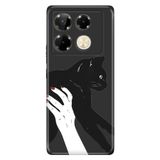 Senada Infinix Note 40 Pro 5G İle Uyumlu Kılıf Dekoratif Silikon Baskılı Kapak Sanat Kedi
