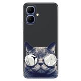 Senada Infinix Smart 10 ile Uyumlu Kılıf Dekoratif Silikon Baskılı Kapak Cix Kedi