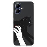 Senada Infinix Smart 10 ile Uyumlu Kılıf Dekoratif Silikon Baskılı Kapak Sanat Kedi
