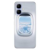 Senada Infinix Smart 10 ile Uyumlu Kılıf Dekoratif Silikon Baskılı Kapak Uçak Pencere