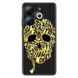Senada Infinix Smart 8-8 Pro İle Uyumlu Kılıf Uv-Color Telefon İle Uyumlu Kılıfı Vip Baskılı Iskelet Caution