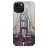 Senada İphone 14 İle Uyumlu Kılıf Desenli Baskılı Silikon Kırmızılı Kadın