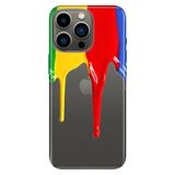 Senada Iphone 14 Pro Max İle Uyumlu Kılıf Silikon Moderna Resimli Desenli Akan Boya
