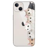 Senada İphone 15 İle Uyumlu Kılıf Kamera Korumalı Silikon Desenli Resimli Kapak Pisi Pisi Kedi