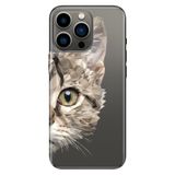 Senada İphone 15 Pro Max İle Uyumlu Kılıf Kamera Korumalı Silikon Desenli Resimli Kapak Kedi Prizma