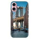 Senada İphone 16 İle Uyumlu Kılıf Telefon İle Uyumlu Kılıfı İphone16 Baskılı Brooklyn Köprüsü