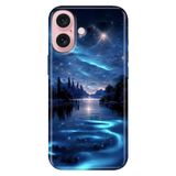 Senada iPhone 16 Plus ile Uyumlu Kılıf Desenli Baskılı Silikon Gece Yarısı