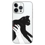 Senada İphone 16 Pro İle Uyumlu Kılıf Silikon Desenli 16 Pro Kapak Sanat Kedi