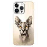 Senada İphone 16 Pro İle Uyumlu Kılıf Silikon Desenli 16 Pro Kapak Sfenks Kedi