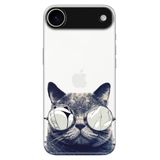 Senada iPhone 17 Air Kamera Korumalı ile Uyumlu Kılıf Dekoratif Silikon Baskılı Kapak Cix Kedi