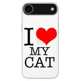 Senada iPhone 17 Air Kamera Korumalı ile Uyumlu Kılıf Dekoratif Silikon Baskılı Kapak iLoveCat