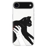 Senada iPhone 17 Air Kamera Korumalı ile Uyumlu Kılıf Dekoratif Silikon Baskılı Kapak Sanat Kedi