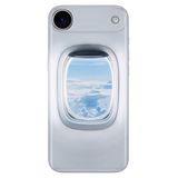 Senada iPhone 17 Air Kamera Korumalı ile Uyumlu Kılıf Dekoratif Silikon Baskılı Kapak Uçak Pencere
