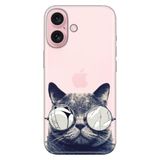 Senada iPhone 17 Camera Productor ile Uyumlu Kılıf Dekoratif Silikon Baskılı Kapak Cix Kedi