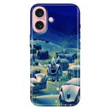 Senada iPhone 17 Camera Productor ile Uyumlu Kılıf Dekoratif Silikon Baskılı Kapak Cold Village