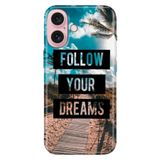 Senada iPhone 17 Camera Productor ile Uyumlu Kılıf Dekoratif Silikon Baskılı Kapak Follow Your Dreams