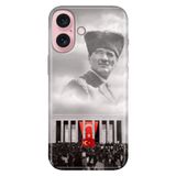 Senada iPhone 17 Camera Productor ile Uyumlu Kılıf Dekoratif Silikon Baskılı Kapak Gazi Mustafa