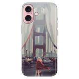 Senada iPhone 17 Camera Productor ile Uyumlu Kılıf Dekoratif Silikon Baskılı Kapak Kırmızılı Kadın