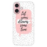 Senada iPhone 17 Camera Productor ile Uyumlu Kılıf Dekoratif Silikon Baskılı Kapak Let Dream Love