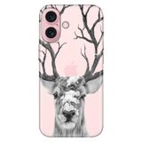 Senada iPhone 17 Camera Productor ile Uyumlu Kılıf Dekoratif Silikon Baskılı Kapak Ren Geyiği