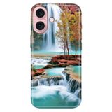 Senada iPhone 17 Camera Productor ile Uyumlu Kılıf Dekoratif Silikon Baskılı Kapak Şelale