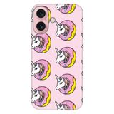 Senada iPhone 17 Camera Productor ile Uyumlu Kılıf Dekoratif Silikon Baskılı Kapak Unicorn Donut