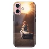 Senada iPhone 17 Camera Productor ile Uyumlu Kılıf Dekoratif Silikon Baskılı Kapak Yalnız Çocuk