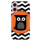 Senada iPhone 17 Camera Productor ile Uyumlu Kılıf Dekoratif Silikon Baskılı Kapak Zigzag Baykuş