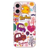 Senada iPhone 17 Camera Productor ile Uyumlu Kılıf Desenli Silikon Baskılı Kapak London Taxi