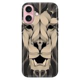 Senada iPhone 17 Camera Productor ile Uyumlu Kılıf Renkli Silikon Baskılı TPU Altın Aslan Mandala