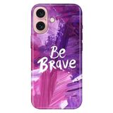 Senada iPhone 17 Camera Productor ile Uyumlu Kılıf Renkli Silikon Baskılı TPU Be Brave