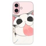 Senada iPhone 17 Camera Productor ile Uyumlu Kılıf Renkli Silikon Baskılı TPU Fat Cat