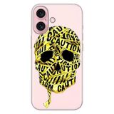 Senada iPhone 17 Camera Productor ile Uyumlu Kılıf Renkli Silikon Baskılı TPU İskelet Caution