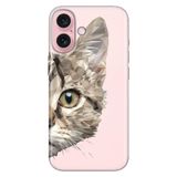 Senada iPhone 17 Camera Productor ile Uyumlu Kılıf Renkli Silikon Baskılı TPU Kedi Prizma