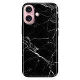 Senada iPhone 17 Camera Productor ile Uyumlu Kılıf Renkli Silikon Baskılı TPU Mermer Siyah