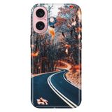 Senada iPhone 17 Camera Productor ile Uyumlu Kılıf Renkli Silikon Baskılı TPU Romantik Yol