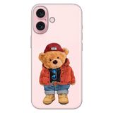 Senada iPhone 17 Camera Productor ile Uyumlu Kılıf Renkli Silikon Baskılı TPU Teddy Bear