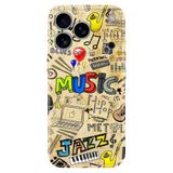 Senada iPhone 17 Pro Max 6.91 inch ile Uyumlu Kılıf Dekoratif Silikon Baskılı Kapak 80's Music