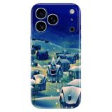 Senada iPhone 17 Pro Max 6.91 inch ile Uyumlu Kılıf Dekoratif Silikon Baskılı Kapak Cold Village